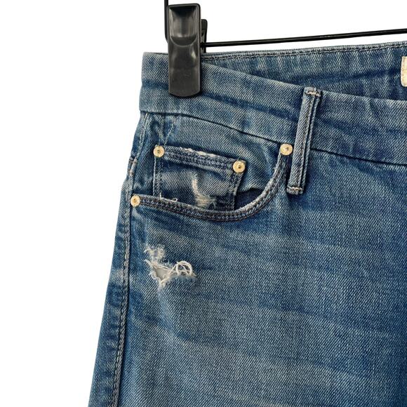 MOTHER Denim High Waisted Looker Crop Jeans in Skipping Stones Size 26 - Picture 5 of 15